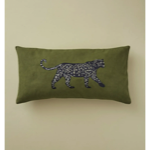 Housse de coussin 30x60 Léo Kaki - Sylvie Thiriez