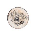 Galette réversible Tignes Télécabine/Skieur- 38x38