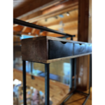 Console 3T manguier/métal - 100x25x80 cm