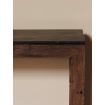 Console 2 étages marbre noir - Chehoma