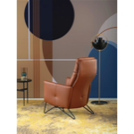 Fauteuil relaxation manuel Alva - Cuir Montana cognac - P821 
