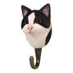 Crochet sculpt� � la main Chat Noir &amp; blanc
