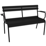 Banc 2PL avec accoudoirs/dossier Luxembourg - Fermob 