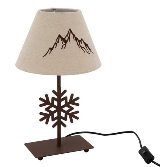 Lampe métal flocon-Montagne H40