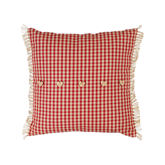 Coussin Mamie carreaux rouge 45x45 - Comptoir de Famille