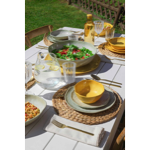 Plat ovale 33x23,5 en mélamine - Atmosfera Ocre