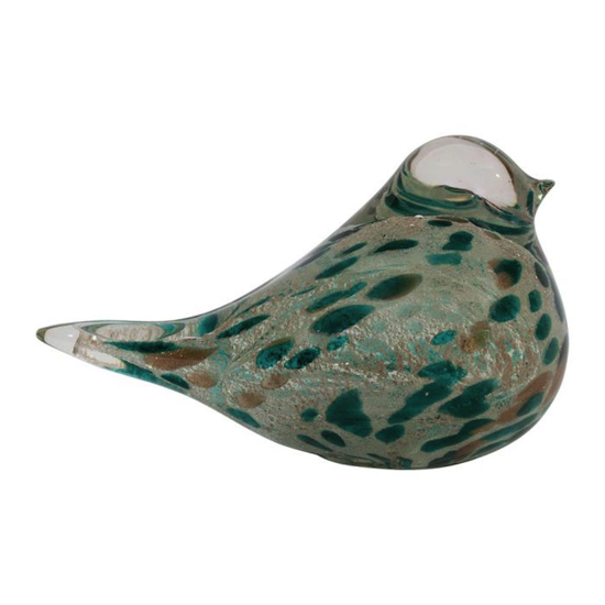 Presse-papier Moineau Serin Emeraude &amp; Doré - Côté Table