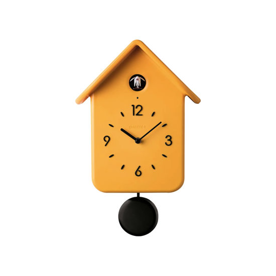 Horloge à coucou avec pendule "Home" - Ocre