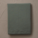 Drap plat percale lave Vert Sauge - Sylvie Thiriez