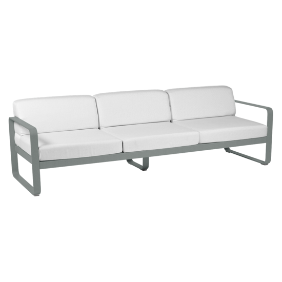Canapé 3 Places Bellevie coussin Blanc Grisé - Fermob 
