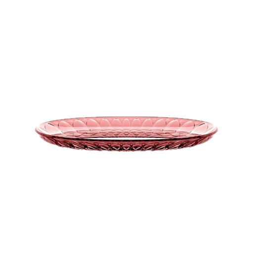 Petit plateau ovale 32x19,5 Vanity - "Terra" Mauve