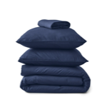 Housse de couette percale lavée Bleu de Chauffe - Sylvie Thiriez