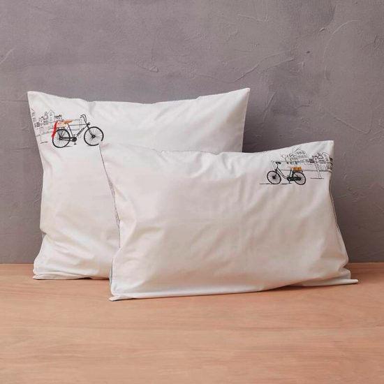 Taie d'oreiller brodée Amsterdam - Sylvie Thiriez