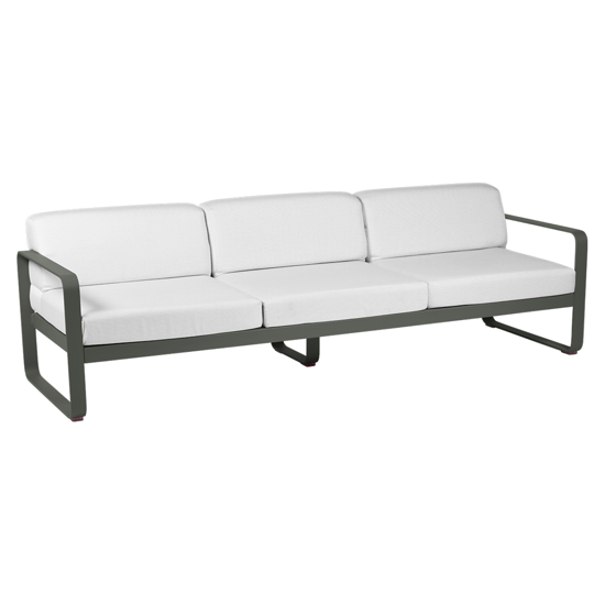 Canapé 3 Places Bellevie coussin Blanc Grisé - Fermob 