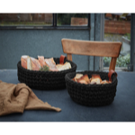 Panier en coton noir - L - Asa Sélection