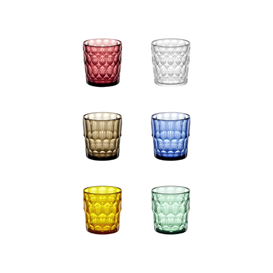 Lot de 6 verres bas Vanity - &quot;Aria, Acqua &amp; Terra&quot; Assortis