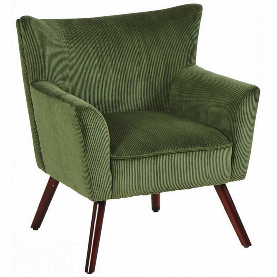 Fauteuil Wayne velours côtelé kaki 