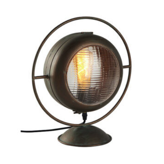 Lampe métal à poser style vieux projecteur 