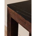 Console 2 étages marbre noir - Chehoma