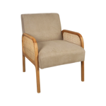 Fauteuil Firmin Beige et naturel - Comptoir de Famille