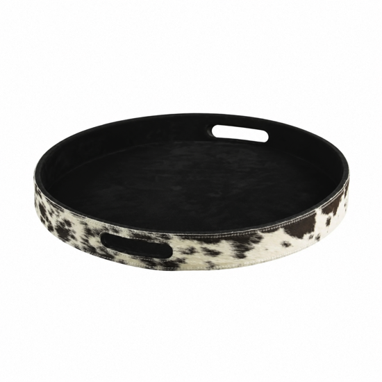 Plateau de service Ø47 - Vache noir/blanc - GM