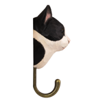 Crochet sculpté à la main Chat Noir &amp; blanc