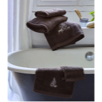 Éponge brodée Tresor des Forêts cacao - Sylvie Thiriez