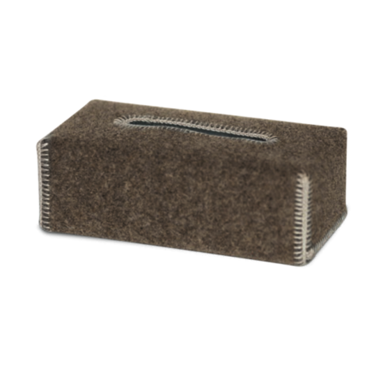 Boîte à mouchoirs en feutre de laine naturelle Alpen - Catia Luca